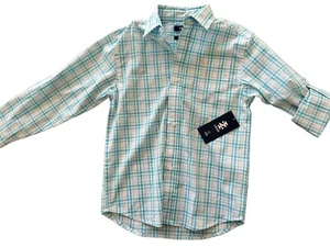 Izod Stretch Extensible Boys Long Sleeve Plaid Button Down Shirt Size XS 6/7 - Picture 1 of 3
