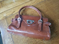 GENUINE JASPER CONRAN BROWN TAN LEATHER HANDBAG HAND BAG