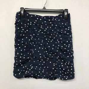 NWT Francesca's Mi Ami Ruched Navy Polka Dot Mini Skirt Size Medium M B281 -27 - Picture 1 of 18