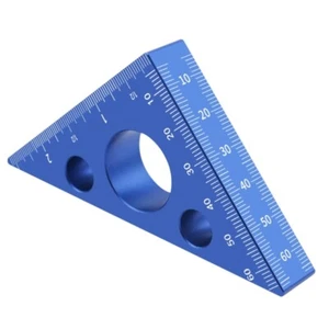 45/90 Degree Angles Ruler Woodworking Square Metal Inch Metric Triangular Ruler - Picture 1 of 8