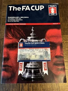 Sunderland V Millwall 2004 FA Cup Semi Final Programme And Ticket - Picture 1 of 4