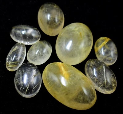 100ct Natural Golden Rutile Cabochon Designer Rutilated Quartz Gemstone V84-2 - Image 1 of 4