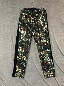 Nike Pants Men's Small Green Camouflage Swoosh Stretch Ankle Zip Drawstring - Picture 1 of 13