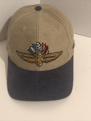 IMS Wings Wheel & Flags Logo Adjustable Hat Indianapolis Motor Speedway Cap Cover
