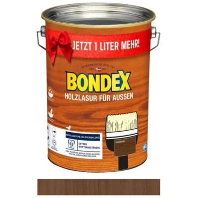 BONDEX Holzlasur für Außen 5 L Nussbaum - Bild 1 von 3