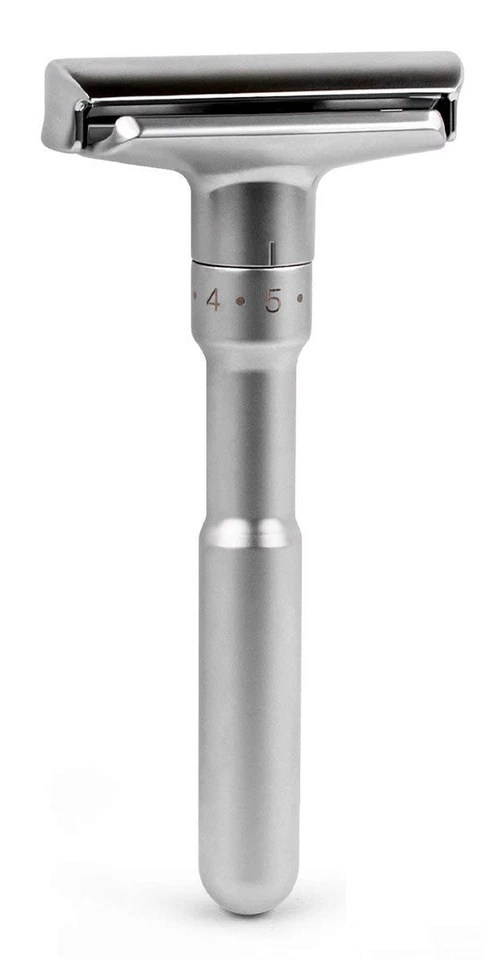 Adjustable Double Edge Razor, Stainless Steel, Brushed Chrome by Shave Classic - Image 1 of 1