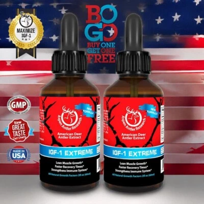 BOGO Deer Antler Velvet Spray EXTREME IGF-1 | 400mg At 43X | Two Bottle Pack - Image 1 of 4
