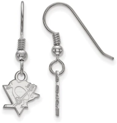 Pendientes colgantes X pequeños de plata esterlina de los Pittsburgh Penguins de la NHL por LogoArt Foto 1 de 2