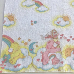 Manta de franela Care Bears 1983 vintage American Greetings bebé 39x29 - Imagen 1 de 7