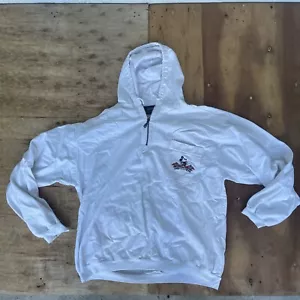 Disney Hoodie Jacket Mens XL White 1/4 Zip Casual Mickeys Crew Disney Original - Picture 1 of 20