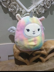 Squishmallow Kellytoy Lucy Mai 5 Zoll Regenbogen-Lama Erdakorn Plüschtier - Bild 1 von 4
