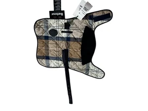 Barbour Tartan Dog Coat Primrose Hessian Size Small Corduroy Collar - Picture 1 of 13