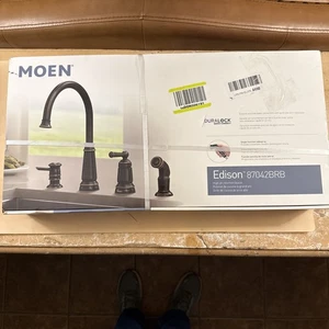 Moen 87042BRB One-Handle High Arc Kitchen Faucet, Mediterranean Bronze SEALED - Picture 1 of 7