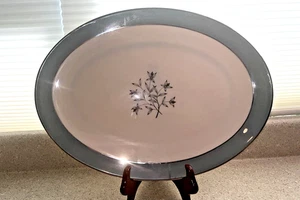 H617~ Retired Lenox China Kingsley 17 1/2" x 13" Oval Platter Vintage Floral - Picture 1 of 5