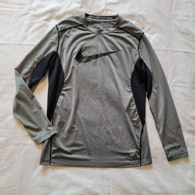 Nike Pro Combat Fitted Long Sleeve Shirt Youth Size Large, Compression, Sports  - Image 1 of 4