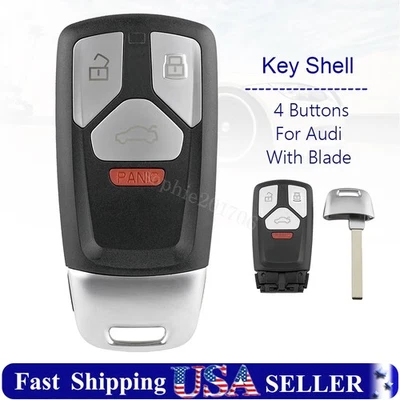 For 2017 2018 2019 Audi A4 A5 Q7 TT SQ5 Remote Key Fob Case Shell NBGFS14P71 - Image 1 of 4
