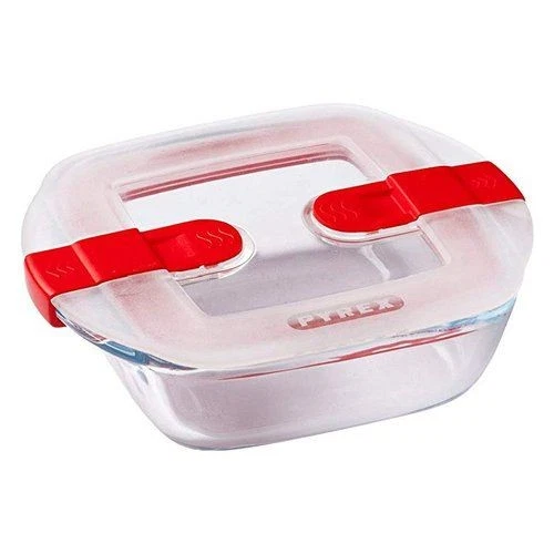 Pyrex Cook & Heat Contenitore Quadrato per alimenti in Vetro Borosilicato...