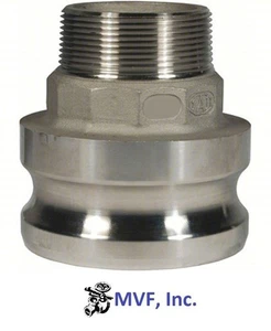 Type FR Camlock 4" Male Adapter X 3" Male NPT Aluminum, Hose FR4030AL - Picture 1 of 3