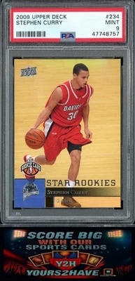 2009 UPPER DECK #234 STEPHEN CURRY PSA 9 MINT ROOKIE SP RC GOLDEN STATE WARRIORS - Image 1 of 2
