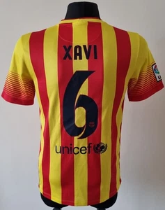 Barcelona 2013 - 2014 Auswärts Fußball Nike Trikot #6 Xavi Größe Small - Bild 1 von 10