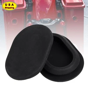 Cubiertas de enchufe de antena de guardabarros trasero de goma negra para Harley Road Street Glide - Imagen 1 de 11