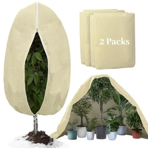 2Packs Winter Plant Covers Freeze Protection 9.8 x 9.8 FT Large Frost Cloths ... - Picture 1 of 6