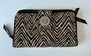 Vera Bradley Zebra Drehverschluss Geldbörse umlaufender Reißverschluss im Ruhestand Organizer durchgehender Reißverschluss Sehr guter Zustand - Bild 1 von 9