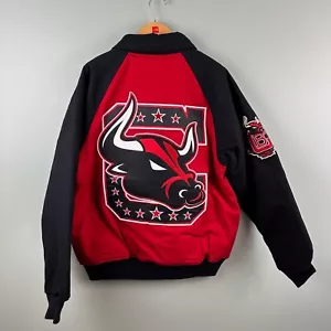 Vintage XL Jacket Stall & Dean NEW Black and Red Chicago? Bulls Varsity Jacket - Picture 1 of 17