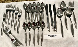 Konvolut 29 Stk. Oneidacraft Deluxe TEXTURA Edelstahl Besteck - Bild 1 von 11