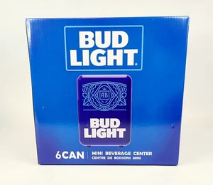 Bud Light Mini Fridge 6 Can Beverage Cooler Portable Compact MIS137BULT-6COM NEW - Picture 1 of 9