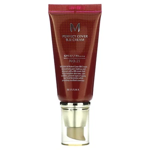 M Perfect Cover B.B Cream, SPF 42 PA+++, No. 21 Light Beige, 1.69 fl oz (50 ml) - Picture 1 of 5