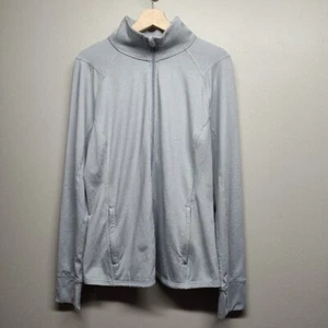 Old Navy Active Full Zip Jacket Women Size XL Gray High Neck Athleisure Gym - Picture 1 of 9