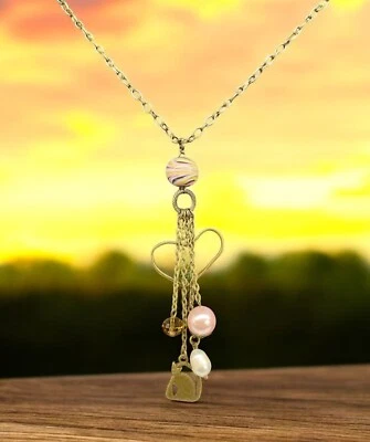 Handmade Elegant Romantic Necklace with Lampwork beads Tamara Yarilo Brand - Image 1 of 4