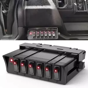 Nilight - 6 Gang Rocker Switch Box SPST Toggle Switch Panel 12V 24V 20A Switch - Picture 1 of 1