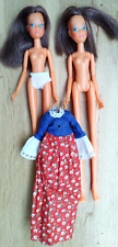 Vintage Barbie Clone _ 2 x orig. dutch LEGGY PEPPER doll brunette & dress _ TLC