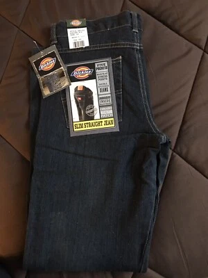 DICKIES мальчиков джинсы размер: 14 новый брюки синий прямой ноги Slim Fit - Изображение 1 из 4