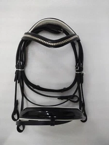 Banda para la nariz de charol cubierta de cuero brida de caballo cinta para cejas, todas las tallas. - Imagen 1 de 5