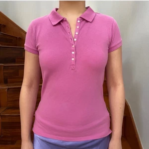 Old Navy Uniform Pique Purple/ Pink Short Sleeves Polo Shirt Girl's Size L - Picture 1 of 15