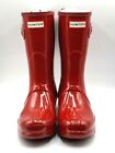 Hunter Women's Original Short Gloss Rain Boots Military Red New No Box Size 5