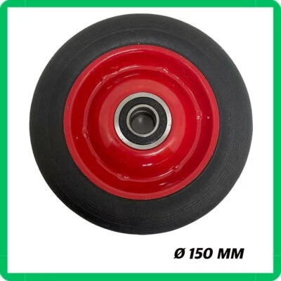 Ruote piene per carriola ruota carrello portapacchi portatutto Ø foro 16mm - Immagine 1 di 3