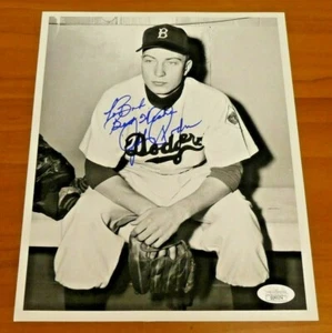 Johnny Podres Signed Vintage Baseball 8x10 Photo with JSA COA - Picture 1 of 3