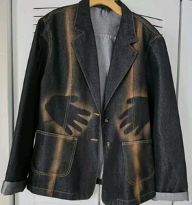 Navi Vintage Authentic Jeanswear 2-teiliger Rock Jacke Anzug Übergröße 3XL Dark Denim - Bild 1 von 7
