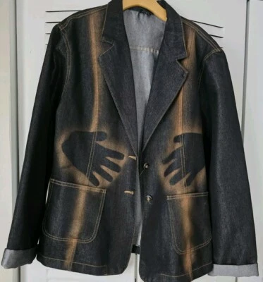 NAVI Vintage Auténtico Jeanswear 2 Piezas Falda Chaqueta Traje Talla Grande 3XL Denim Oscuro Foto 1 de 4