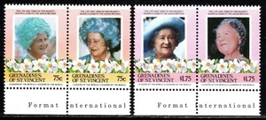 1985 Grenadines SC# 497-499 - Queen Mother -2 Different Pairs - M-NH - Picture 1 of 1