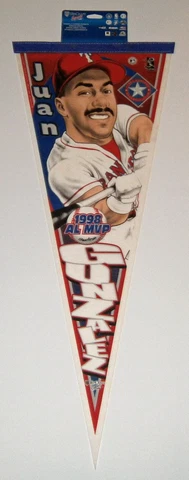 1998 RANGERS Juan Gonzalez caricature pennant Texas 1998 AL MVP Cover