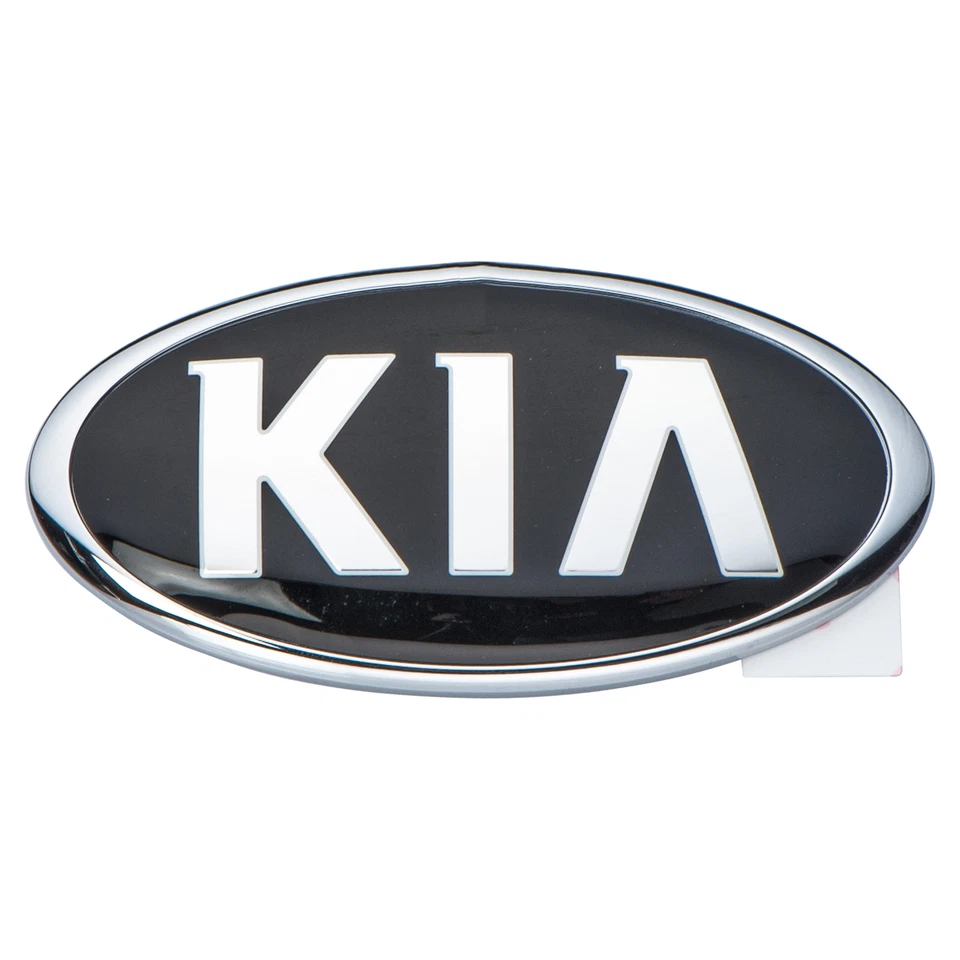 OEM NEW GENUINE Front Grille KIA Emblem Nameplate Chrome Black Badge 86318-3R500 - Image 1 of 4
