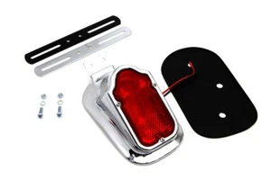 Lámpara trasera estilo lápida cromada para guardabarros Harley personalizada - Imagen 1 de 4
