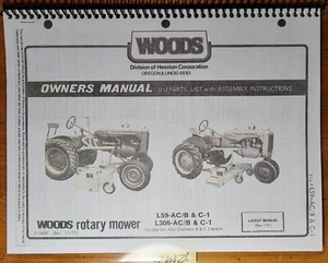 Woods L59 L306 AC/B & C-1 Mower for Allis Chalmers B C Tractor Operator Manual - Picture 1 of 12