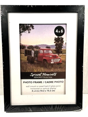 Marco de Fotos 4x6 Negro Momentos Especiales Colección Recuerdos Pared o Caballete NUEVO Foto 1 de 4
