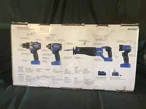 Kobalt 24V 4 Four Tool Kit Drill Saw Impact Battery Charger 0672826 KLC 4024A-03 - Picture 1 of 10